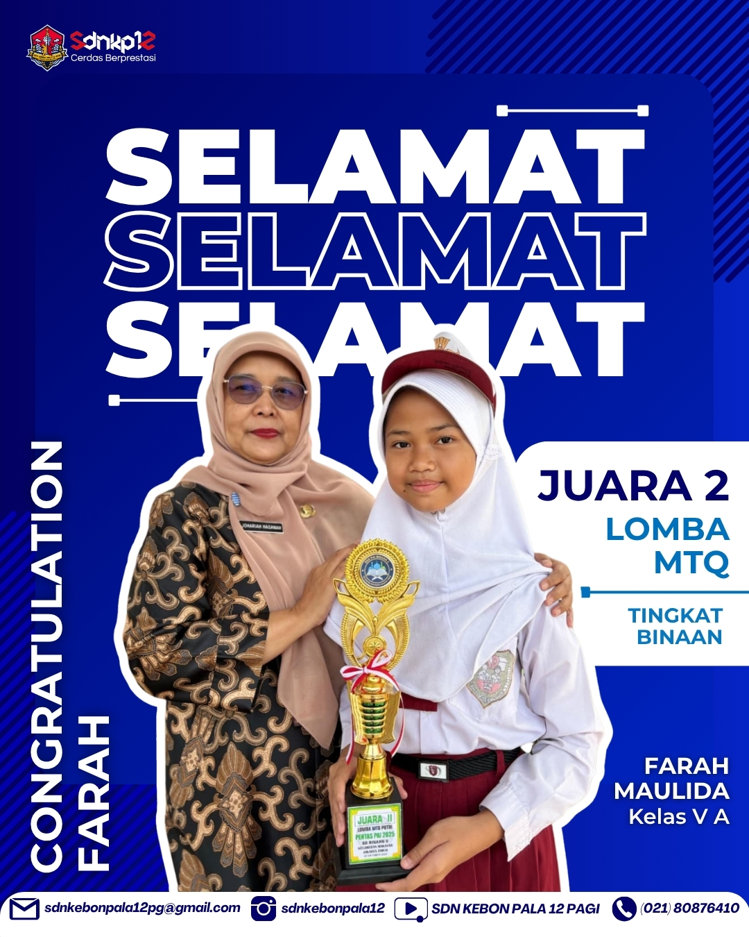 Juara 2 Lomba MTQ TK Binaan