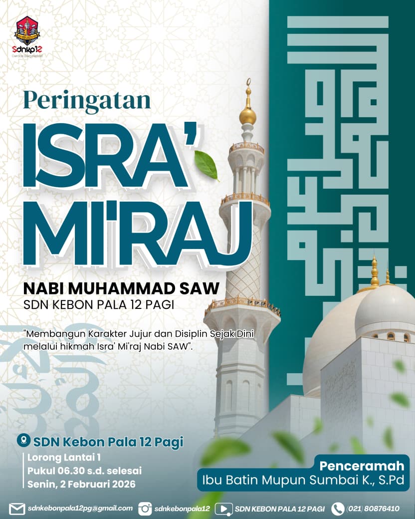 Peringatan Isra Mi'ra SDN Kebon Pala 12 Pagi